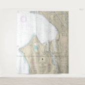 Seattle Harbour - Elliott Bay und Duwamish Waterwa Wandteppich (Vorderseite)