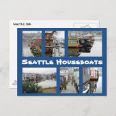 Seattle Houseboats Collage Postkarte (Vorne/Hinten)