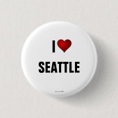 Seattle: I Liebe Seattle Pinback-Taste Button (Vorderseite)