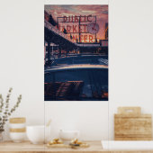 Seattle Iconic Pike Market Centre Poster (Küche)