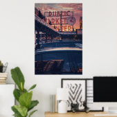 Seattle Iconic Pike Market Centre Poster (Heimbüro)