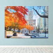 Seattle im Herbst Leinwanddruck (Insitu (Holzboden))