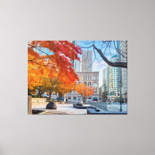 Seattle im Herbst Leinwanddruck (Vorderseite)