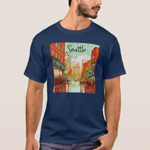 Seattle im Regen T-Shirt