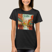 Seattle im Regen T-Shirt (Vorderseite)