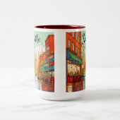 Seattle im Regen Zweifarbige Tasse (Mittel)