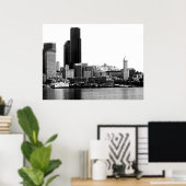 Seattle in B&W Poster (Heimbüro)