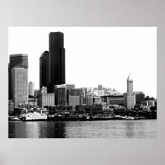 Seattle in B&W Poster (Vorne)