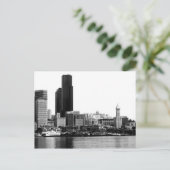 Seattle in B&W Postkarte (Stehend Vorderseite)