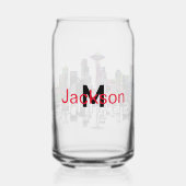 Seattle in Graffiti mit Monogramm Dosenglas (Rückseite)