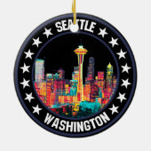 Seattle Keramik Ornament (Hinten)