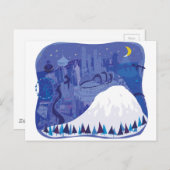 Seattle Landschaft mit dem Berg Rainier Postkarte (Vorne/Hinten)