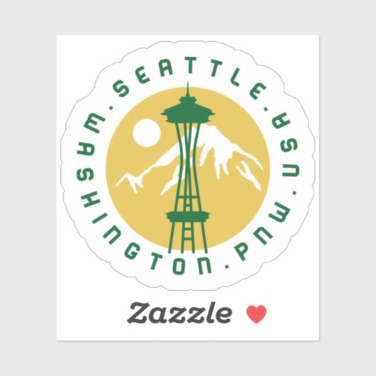 Seattle Logo-Grafik Aufkleber (Blatt)