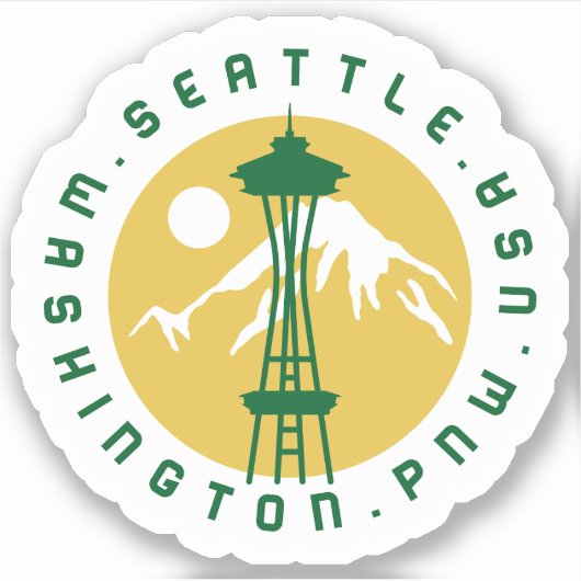 Seattle Logo-Grafik Aufkleber (Vorderseite)
