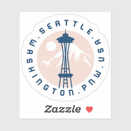 Seattle Logo-Grafik Aufkleber (Blatt)