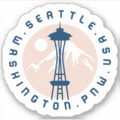 Seattle Logo-Grafik Aufkleber (Vorderseite)