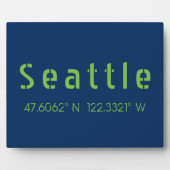 Seattle Longitude Latitude Team Colors Fotoplatte (Vorderseite)