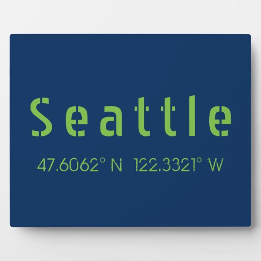 Seattle Longitude Latitude Team Colors Fotoplatte (Vorderseite)