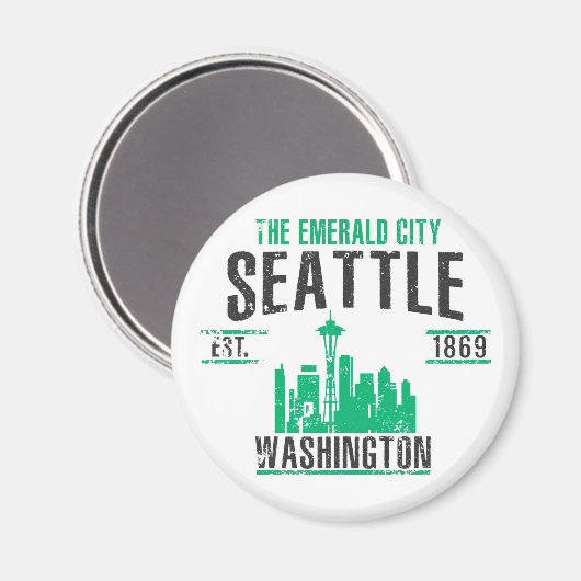 Seattle Magnet (Vorderseite/Rückseite)