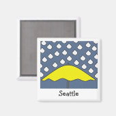 SEATTLE MAGNET (Vorderseite/Rückseite)