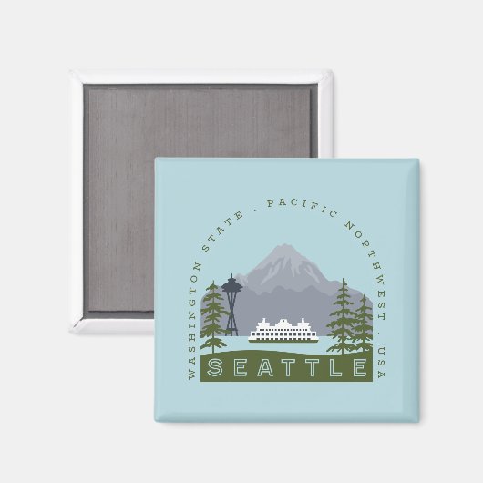 Seattle Magnet (Vorderseite/Rückseite)