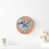 Seattle Map Heart Runde Wanduhr (Zuhause)
