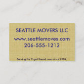 Seattle Map Herzkutout Business Cards Visitenkarte (Rückseite)