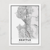 Seattle Map Postkarte (Vorderseite)
