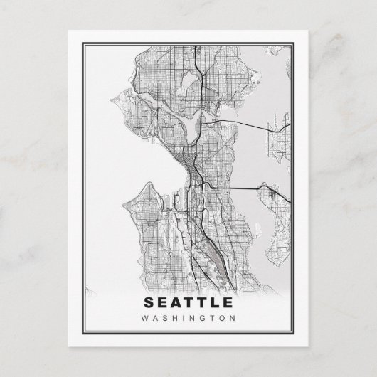 Seattle Map Postkarte (Vorderseite)