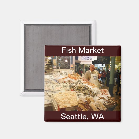 Seattle Market Magnet (Vorderseite/Rückseite)