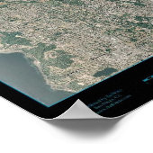 Seattle Metro Area, Washington Satellitenposter Poster (Ecke)