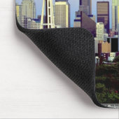 Seattle mit dem Mount Rainier, Washington-Staat, Mousepad (Ecke)