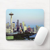 Seattle mit dem Mount Rainier, Washington-Staat, Mousepad (Mit Mouse)