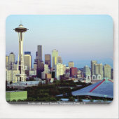 Seattle mit dem Mount Rainier, Washington-Staat, Mousepad (Vorne)