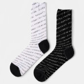 Seattle Modern Black & White Minimalistisch Socken (Linkes Detail)
