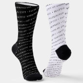Seattle Modern Black & White Minimalistisch Socken (Gewinkelt)