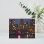 Seattle nachts postkarte (Stehend Vorderseite)