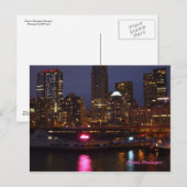 Seattle nachts postkarte (Vorne/Hinten)