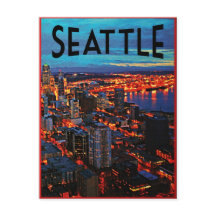 Seattle Night Skyline