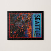 Seattle Night Skyline Puzzle (Horizontal)