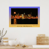 Seattle Nightlights Poster (Küche)