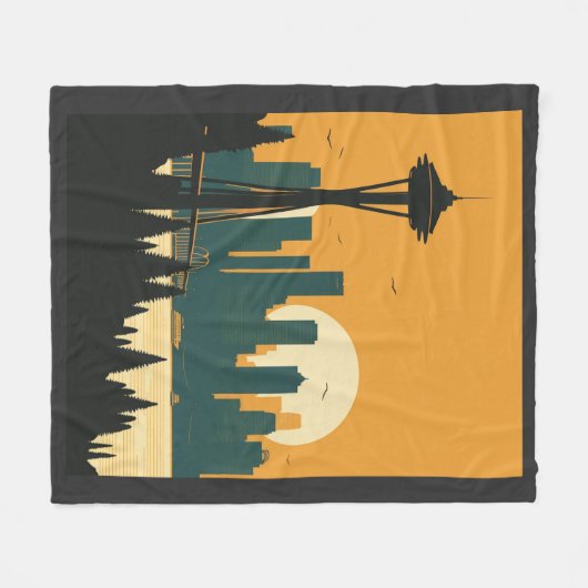 SEATTLE Nr. 1 Fleecedecke (Vorderseite (Horizontal))