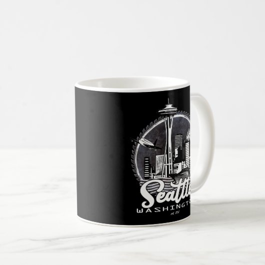 Seattle Pacific Northwest Emerald City Space-Needl Kaffeetasse (VorderseiteRechts)