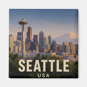 ☕ Seattle Pacific Northwest Reise-Geschenk ☕ Magnet
