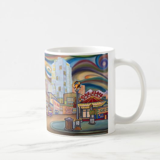 Seattle. Pike-Markt nachts Kaffeetasse (Rechts)