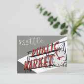 Seattle Pike Place Postcard Feiertagspostkarte (Stehend Vorderseite)
