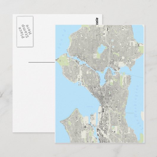 Seattle Playing Cards Postkarte (Vorne/Hinten)