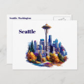 Seattle Postcard Postkarte (Vorne/Hinten)