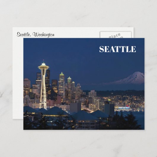 Seattle Postcard Postkarte (Vorne/Hinten)