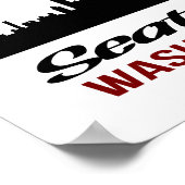 Seattle Poster (Standardbildrah mengröße) (Ecke)